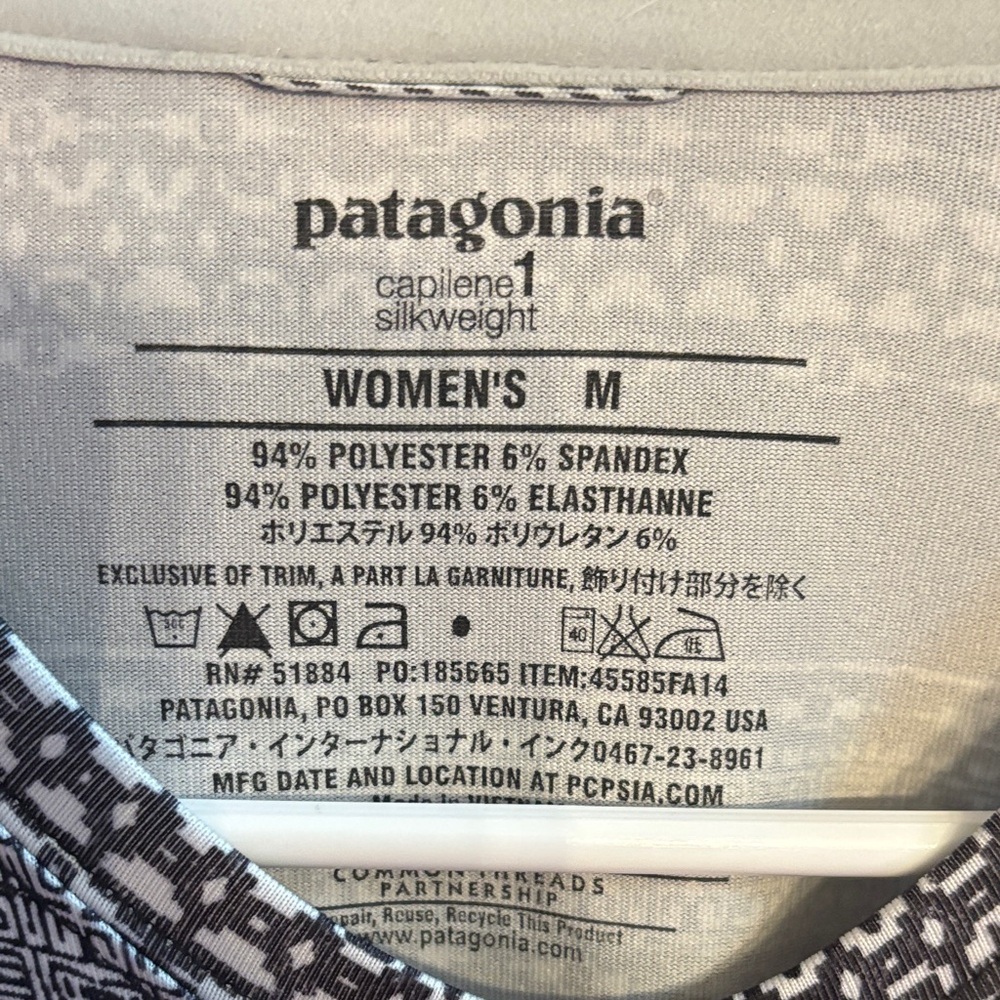 Patagonia Capilene 1 Silk Weight Crew Neck T-Shirt Long Sleeve Women’s M - Picture 3 of 4
